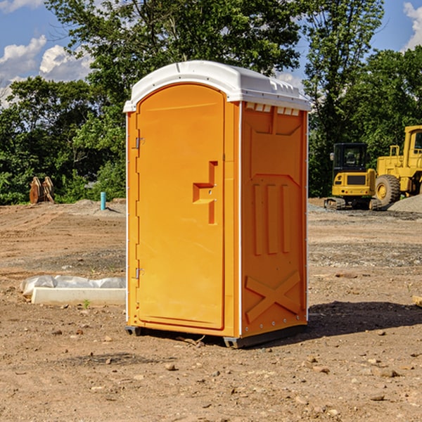 how often are the portable toilets cleaned and serviced during a rental period in Platte Woods